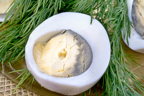 Egg with a dill