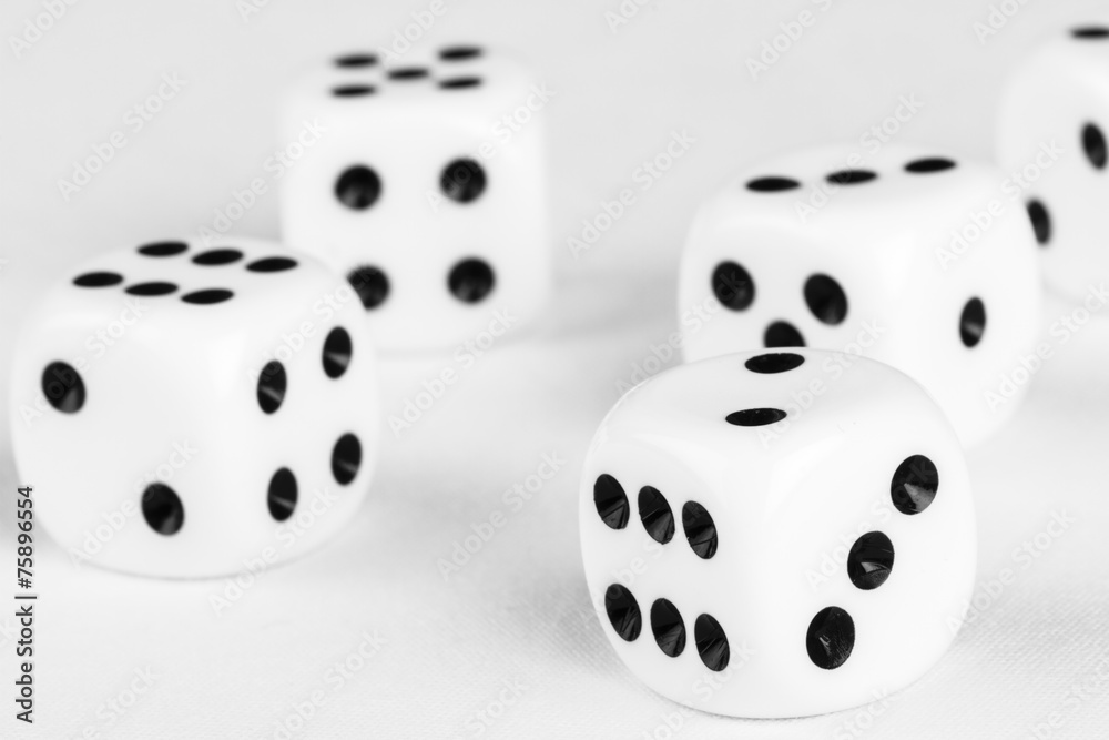 Macro of Dice with shallow depth of field Macro of Dice with shallow depth of field