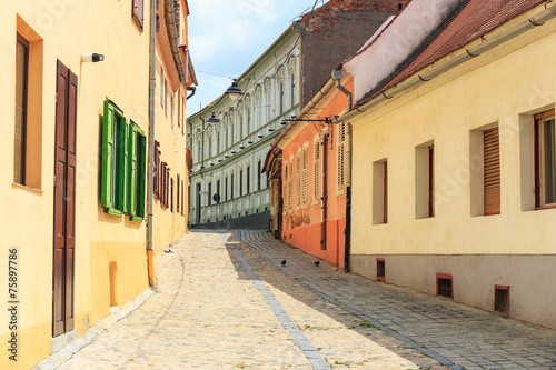 Old Town in the historical center of Sibiu, Romania