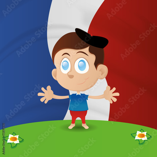 kids and flags