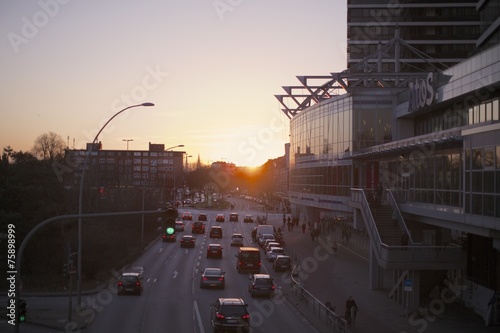 Hamburger Meile - Sonnenuntergang