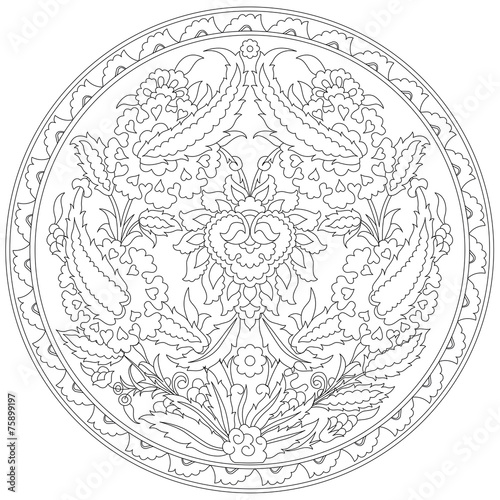 artistic ottoman pattern series fourty eight