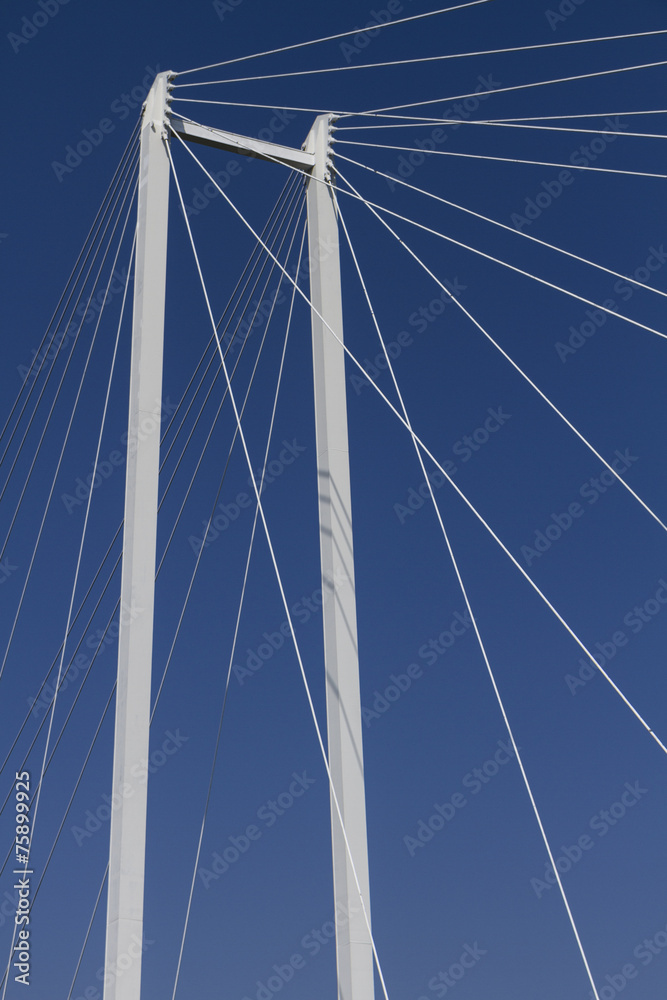 upper part of a suspension bridge upper part of a suspension bridge