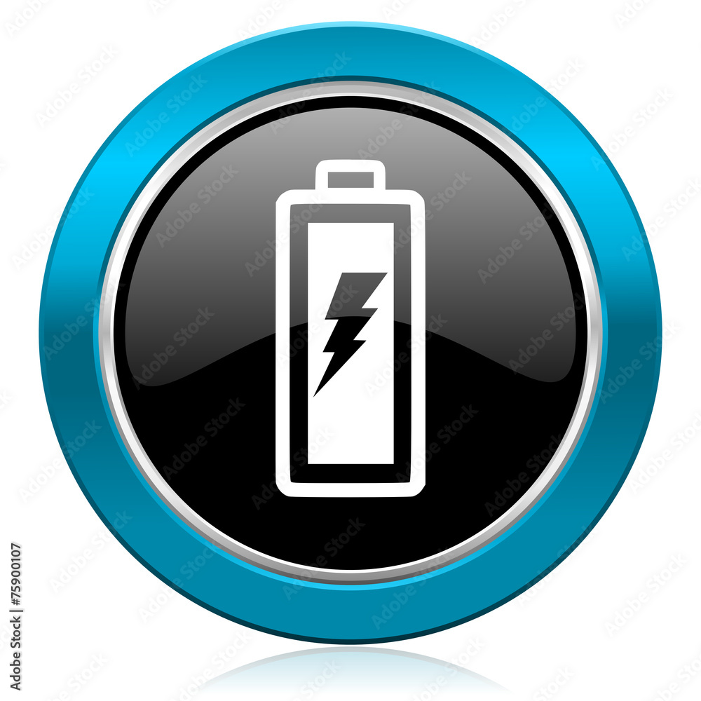 battery glossy icon power sign battery glossy icon power sign