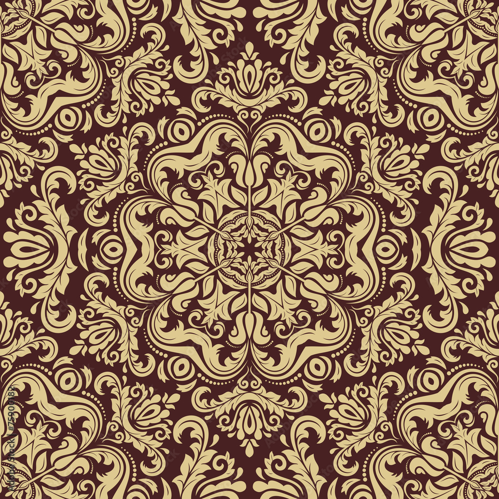 Damask Seamless Vector Pattern. Orient Background