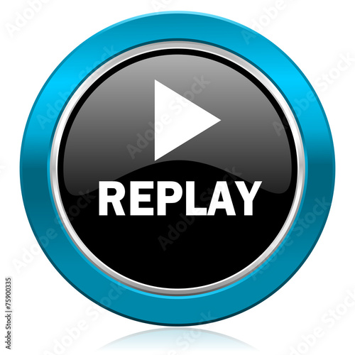 Free Download replay glossy icon - GFXLoad