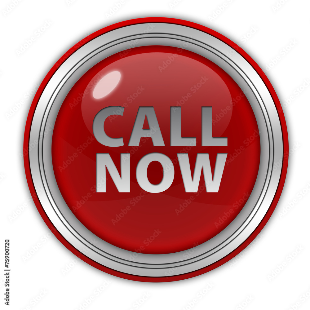 Fototapeta premium call now circular icon on white background