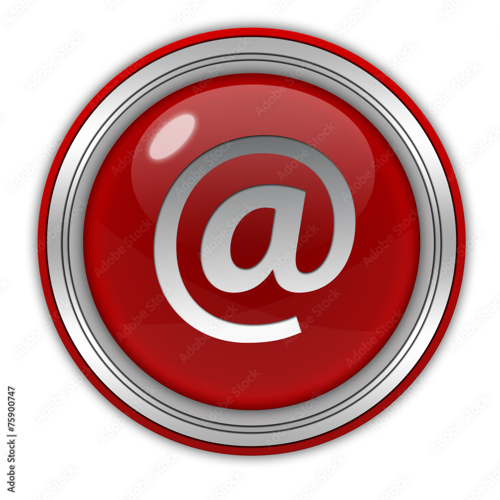 Email circular icon on white background Email circular icon on white background