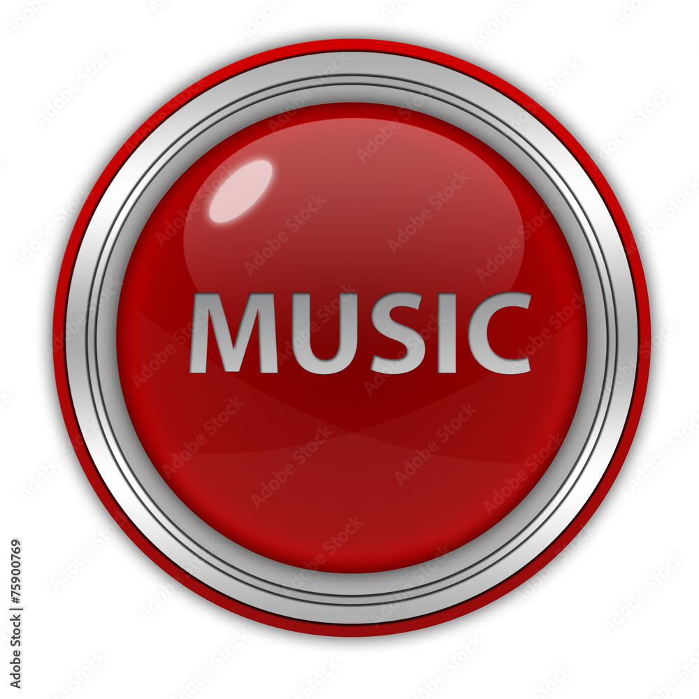 music circular icon on white background music circular icon on white background
