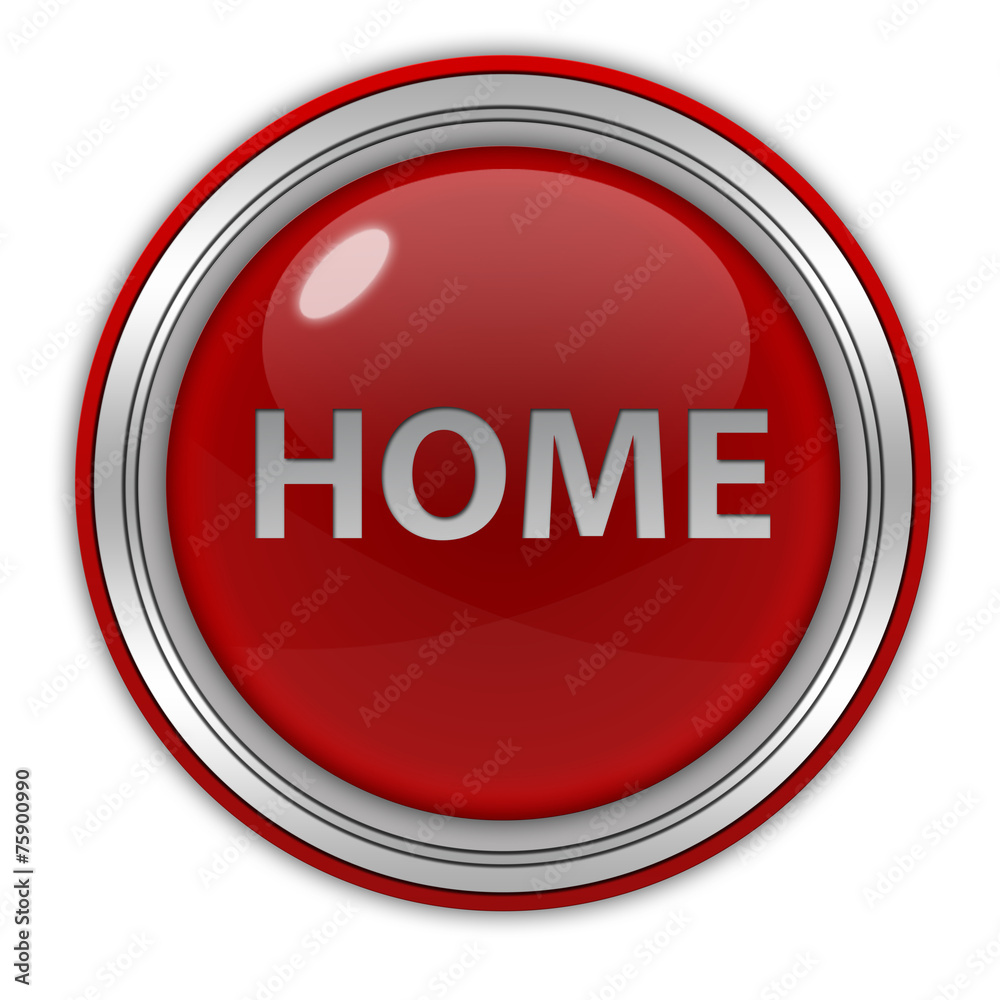 home circular icon on white background home circular icon on white background