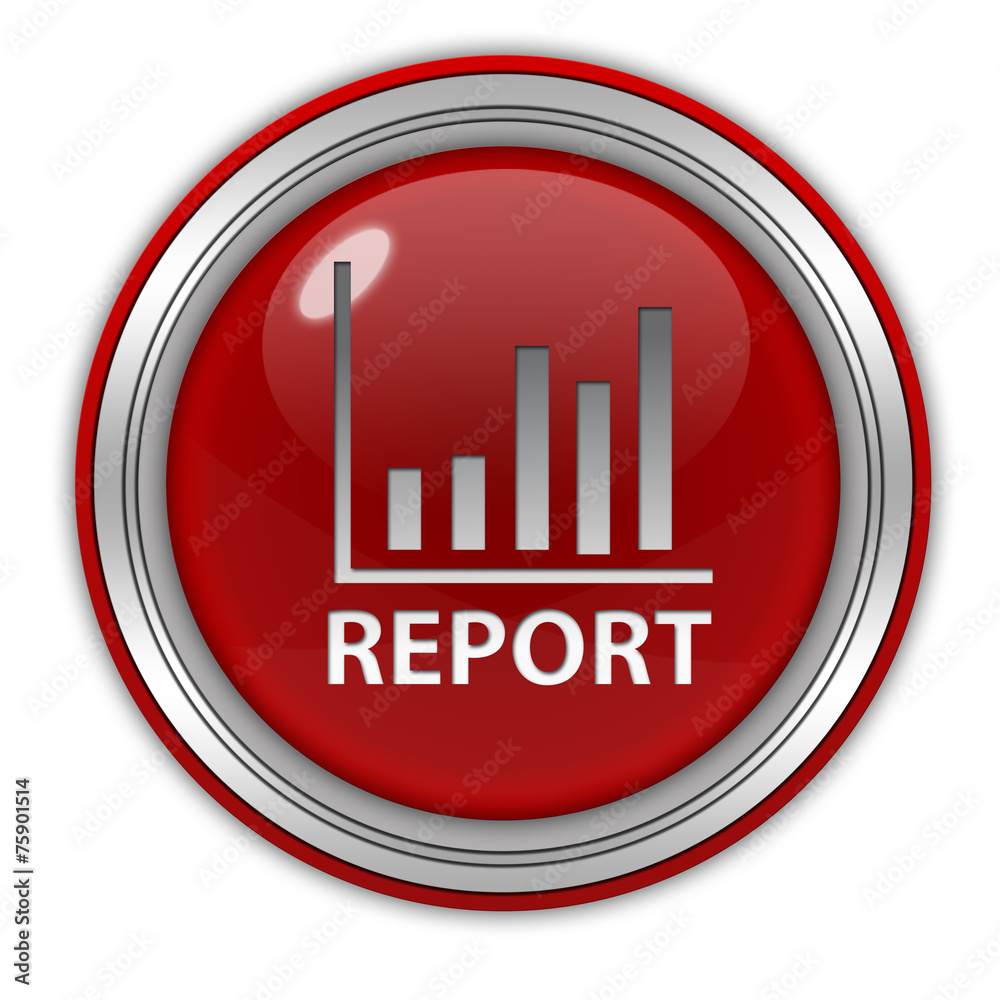Report circular icon on white background Report circular icon on white background