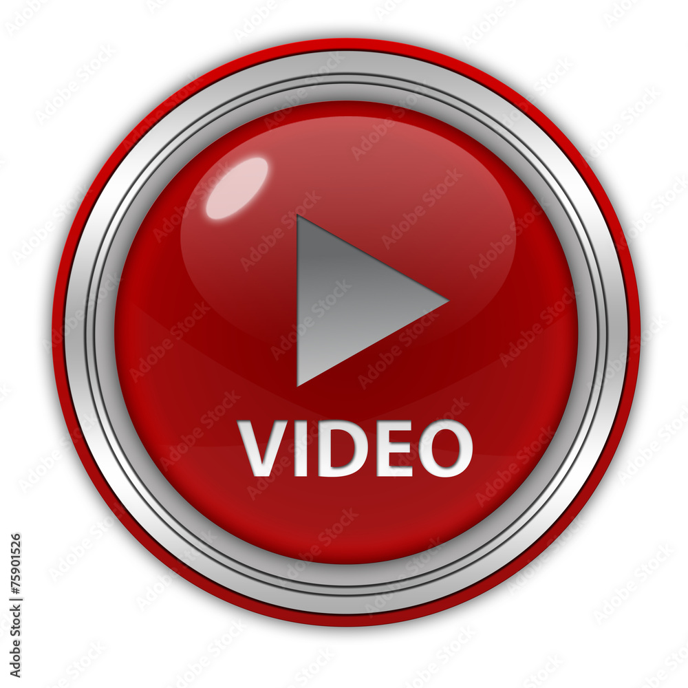 video circular icon on white background video circular icon on white background
