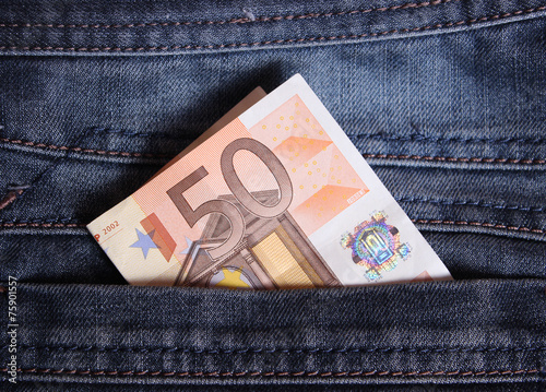 Euro in a pocket
