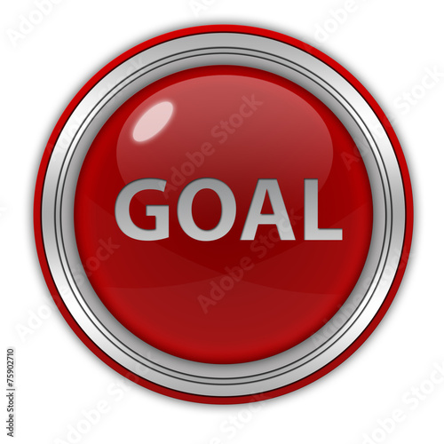 Goal circular icon on white background Free Download Goal circular icon on white background - GFXLoad