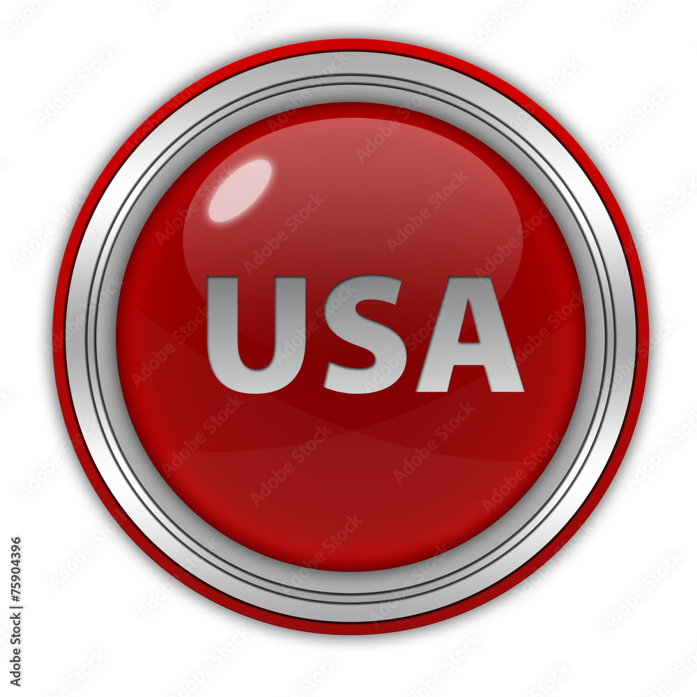 Usa circular icon on white background Usa circular icon on white background