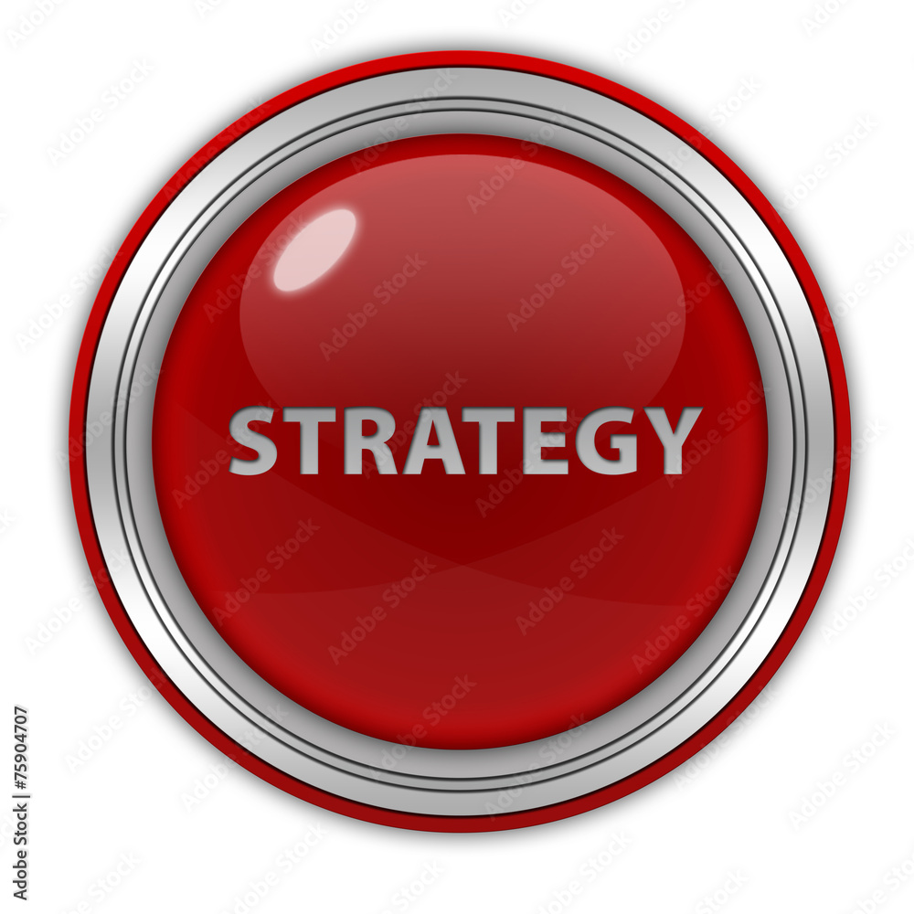 Strategy circular icon on white background Strategy circular icon on white background