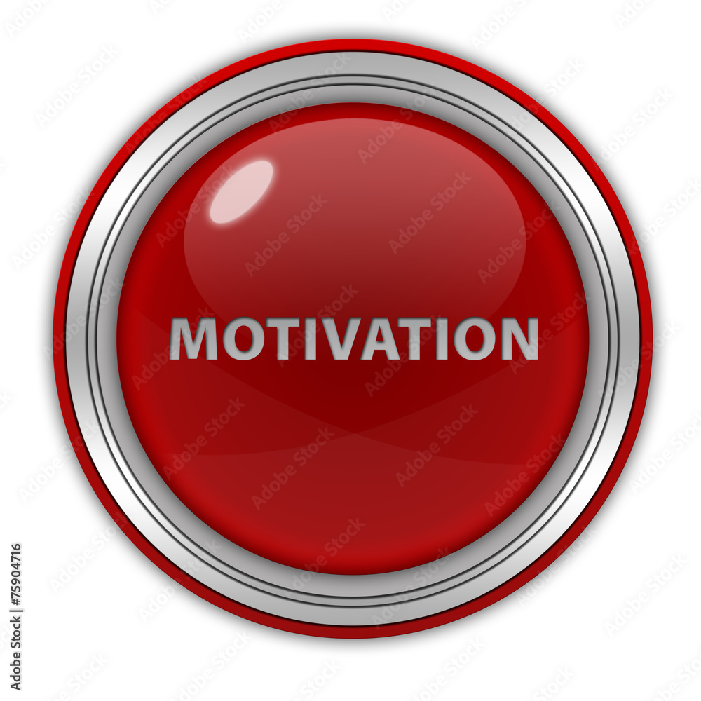 Motivation circular icon on white background Motivation circular icon on white background