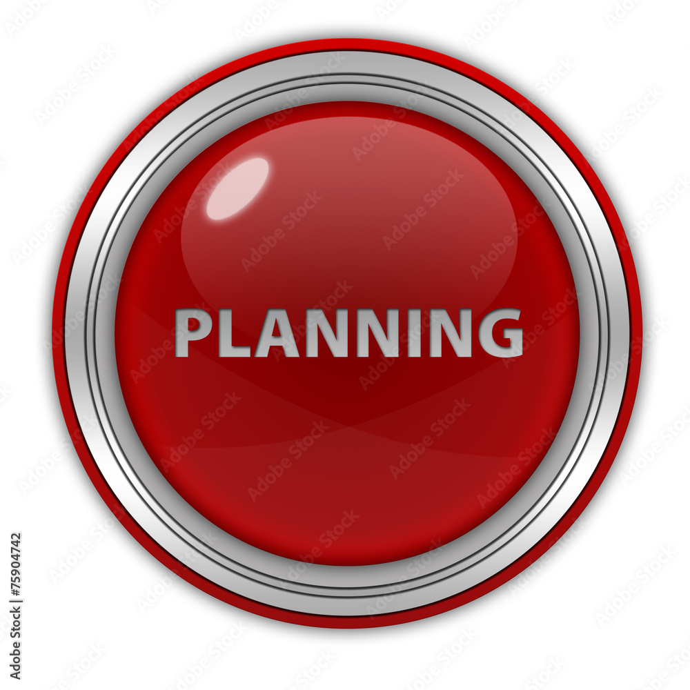 Planning circular icon on white background Planning circular icon on white background
