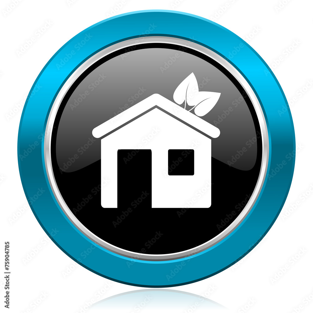 house glossy icon ecological home symbol house glossy icon ecological home symbol