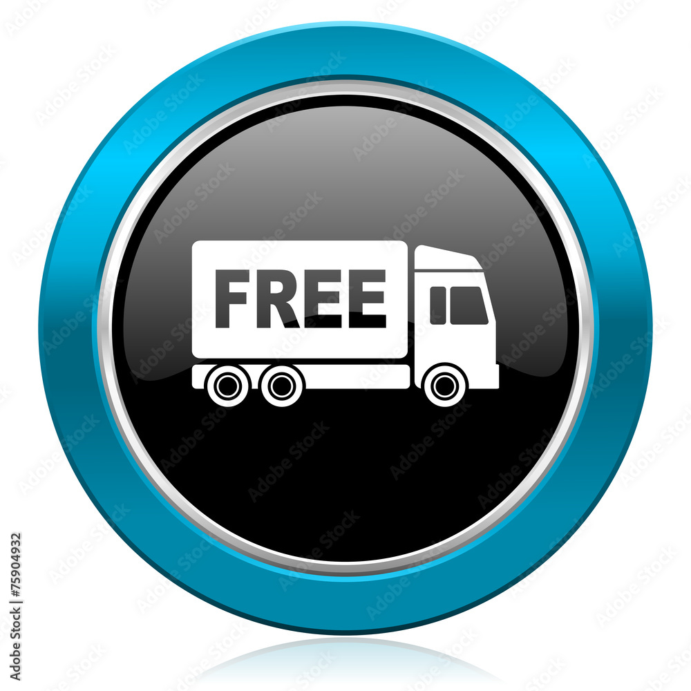 free delivery glossy icon transport sign free delivery glossy icon transport sign