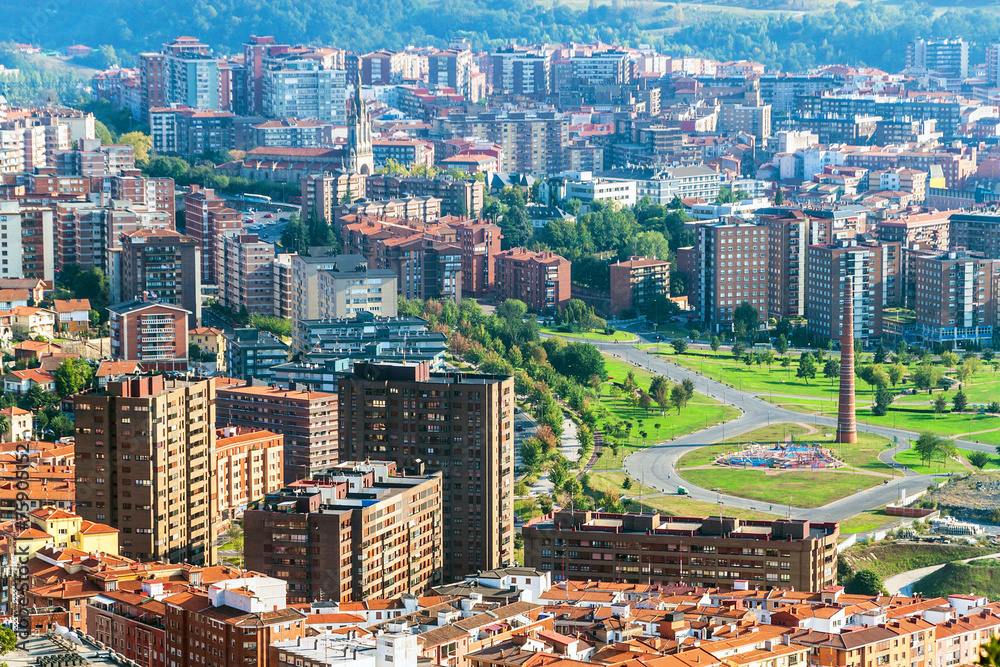 Naklejka premium Aerial view of Bilbao