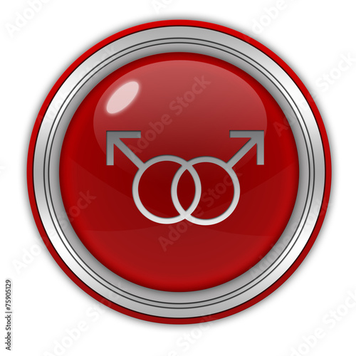 Guy circular icon on white background