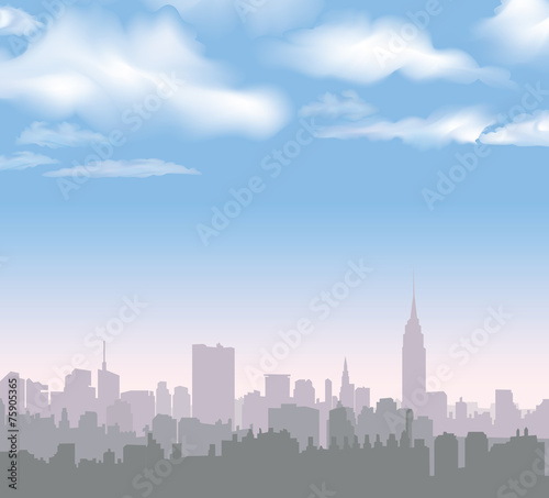 New York Skyline. USA landscape. Morning Cityscape. Skyline © Terriana