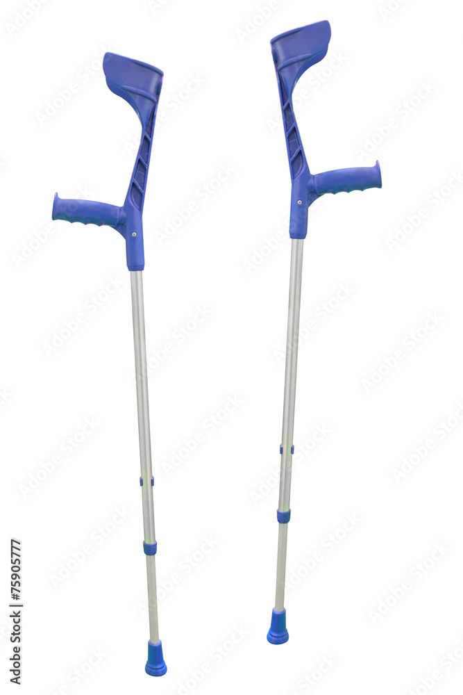 crutch for rehabilitation isolated