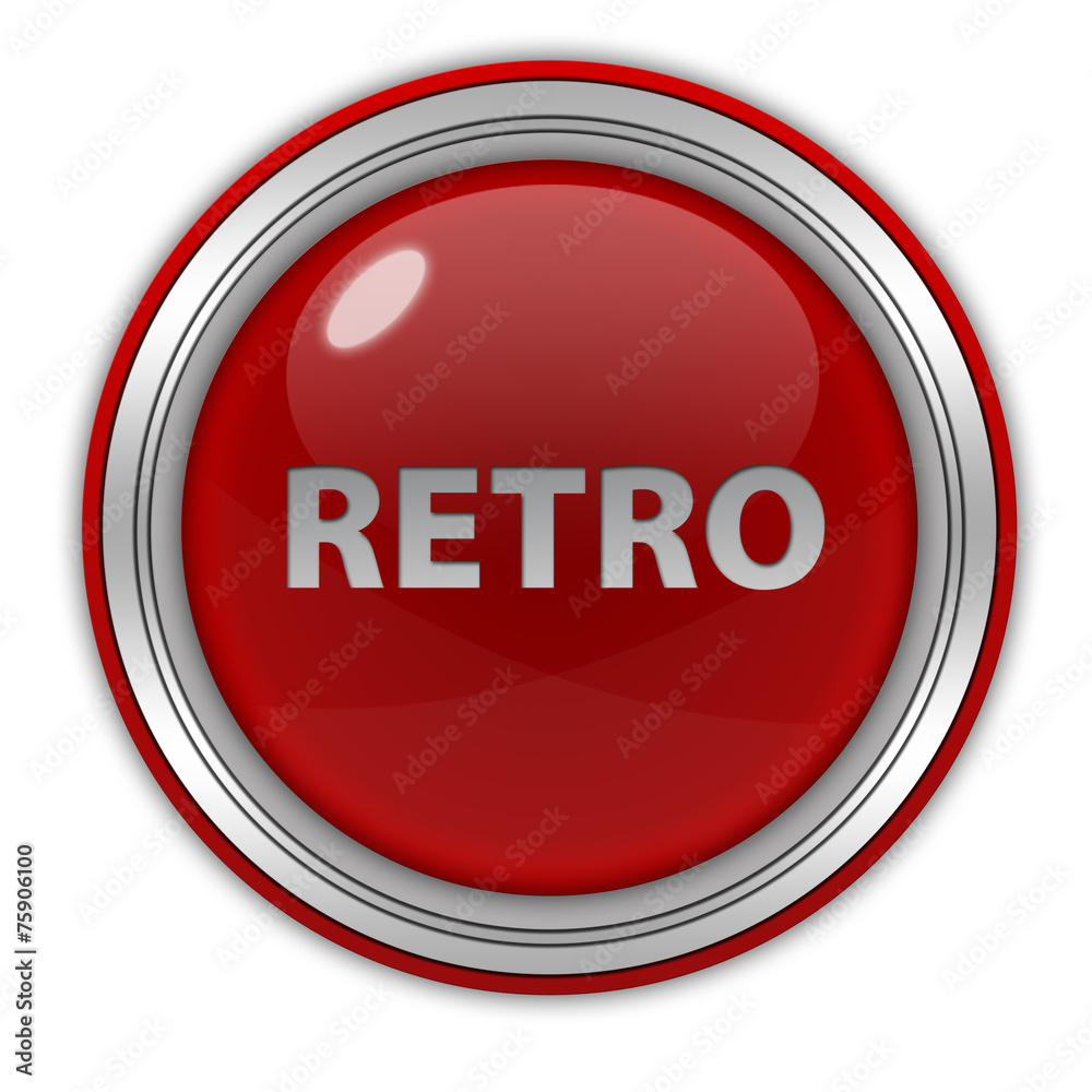 Retro circular icon on white background Retro circular icon on white background