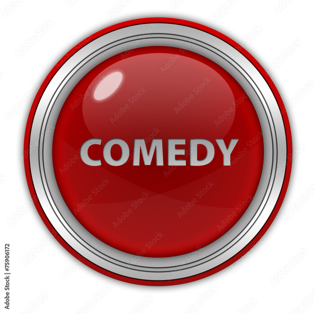 Comedy circular icon on white background Comedy circular icon on white background