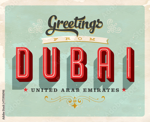Vintage Touristic Greeting Card - Vector EPS10