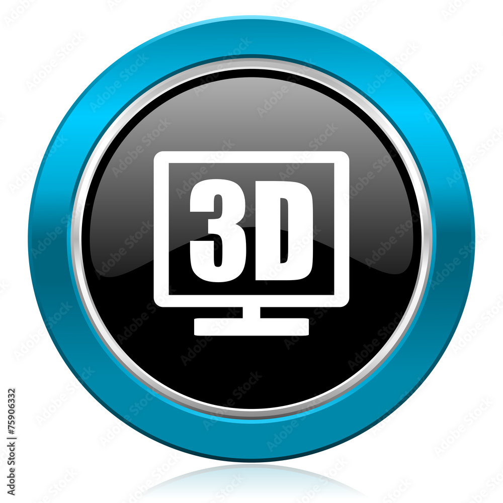 3d display glossy icon 3d display glossy icon