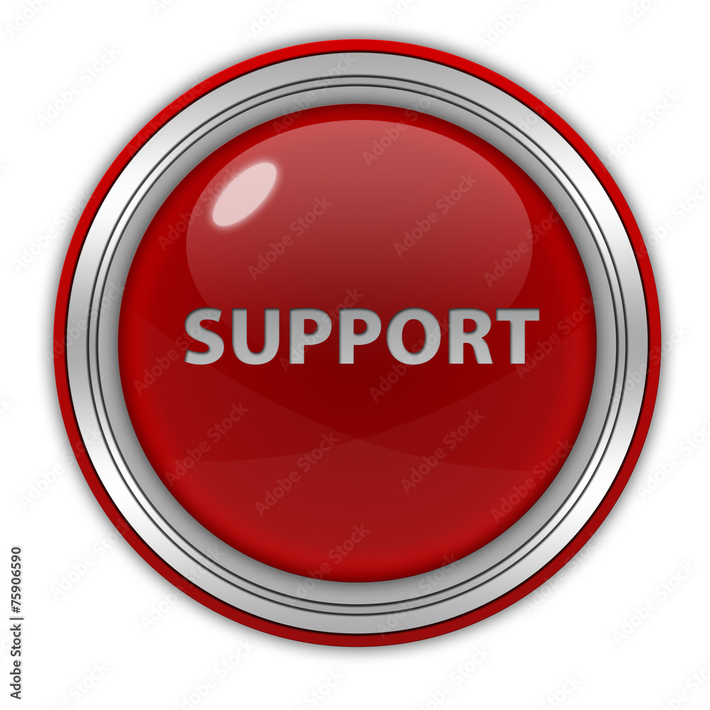 Support circular icon on white background