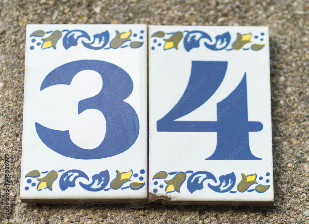 Fototapeta premium Plaque de maison