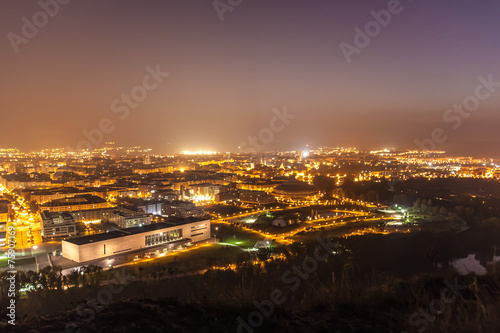 Night aerial view of Logrono