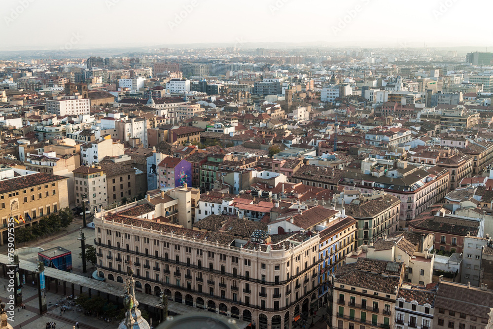 Aerial view of Zaragoza