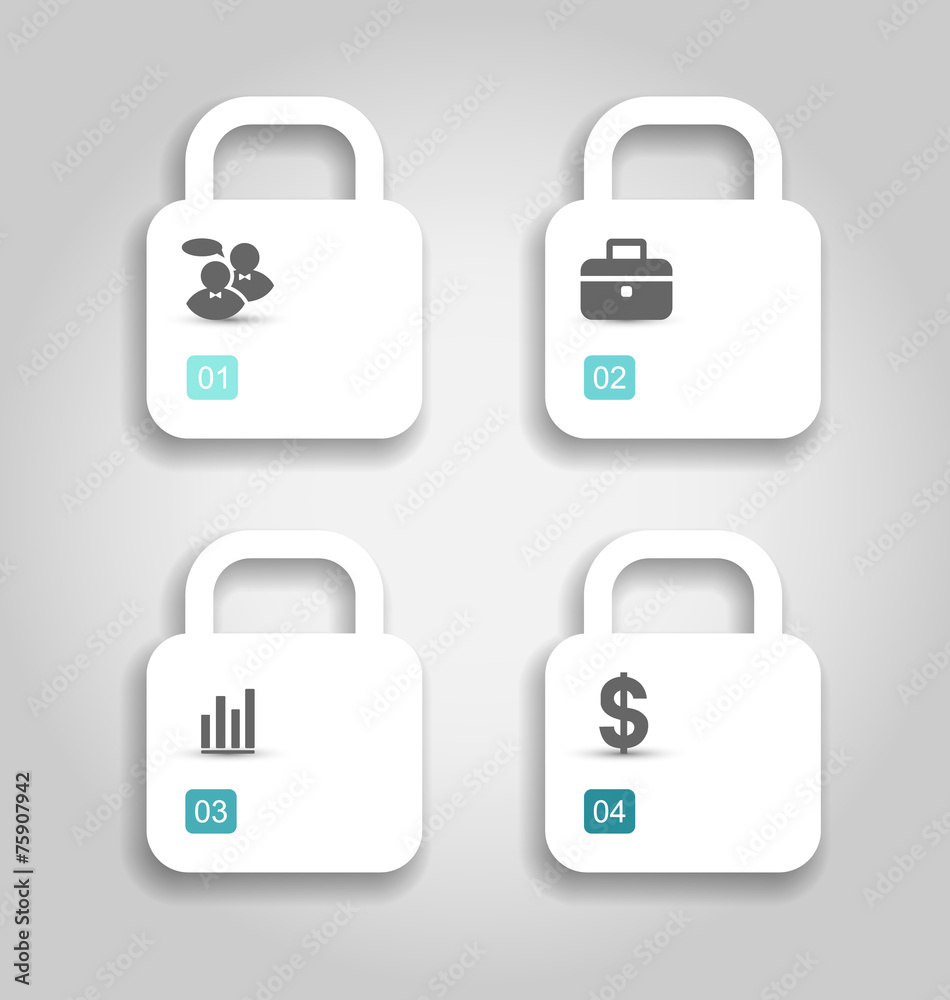 Set brochures can be used for infographics, numbered banners Set brochures can be used for infographics, numbered banners