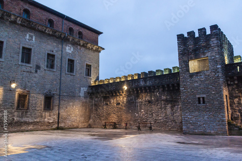 Fortification walls in the old town in Vitoria