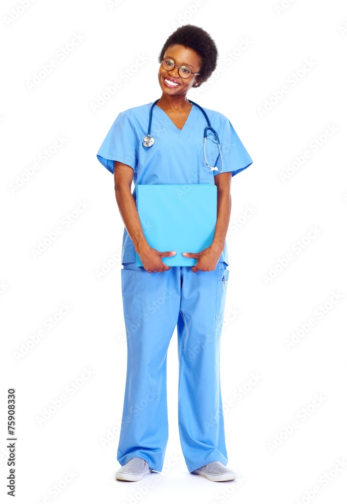 African doctor woman.