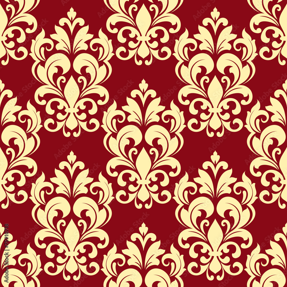 Floral seamless pattern with beige flowers Floral seamless pattern with beige flowers