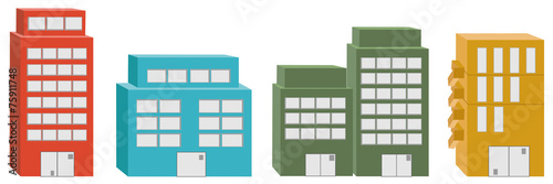 3D icon Buildings.Vector illustrations of 3D icon Buildings.