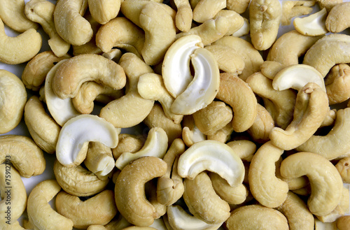 cashews background isolated