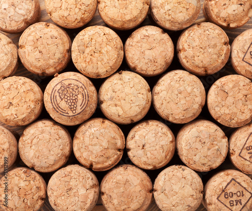 Champagne corks texture