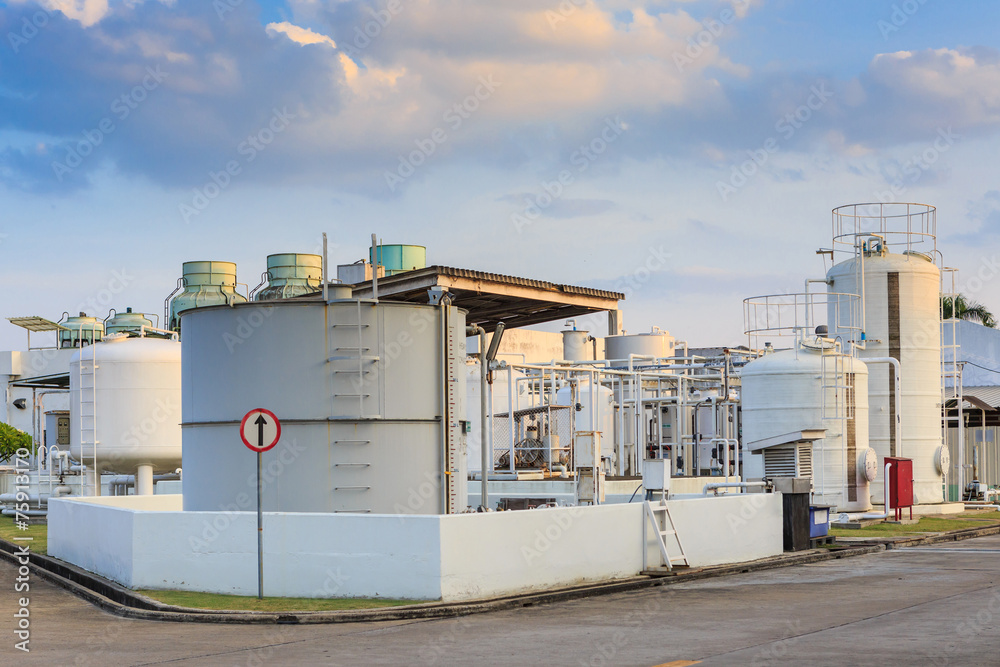 Fototapeta premium Di water and oil tank for factory