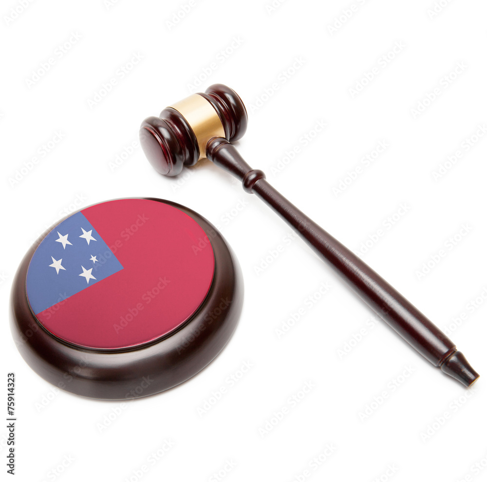 Gavel and soundboard with flag - Independent State of Samoa
