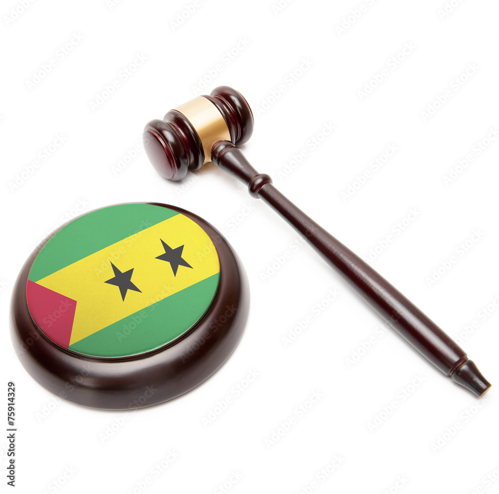 Judge gavel and soundboard with flag - Democratic Republic of