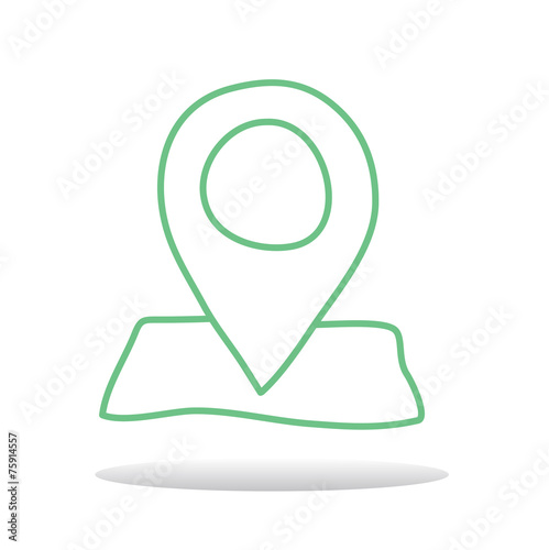 Check in Location Direction Place Icon Vector Concept