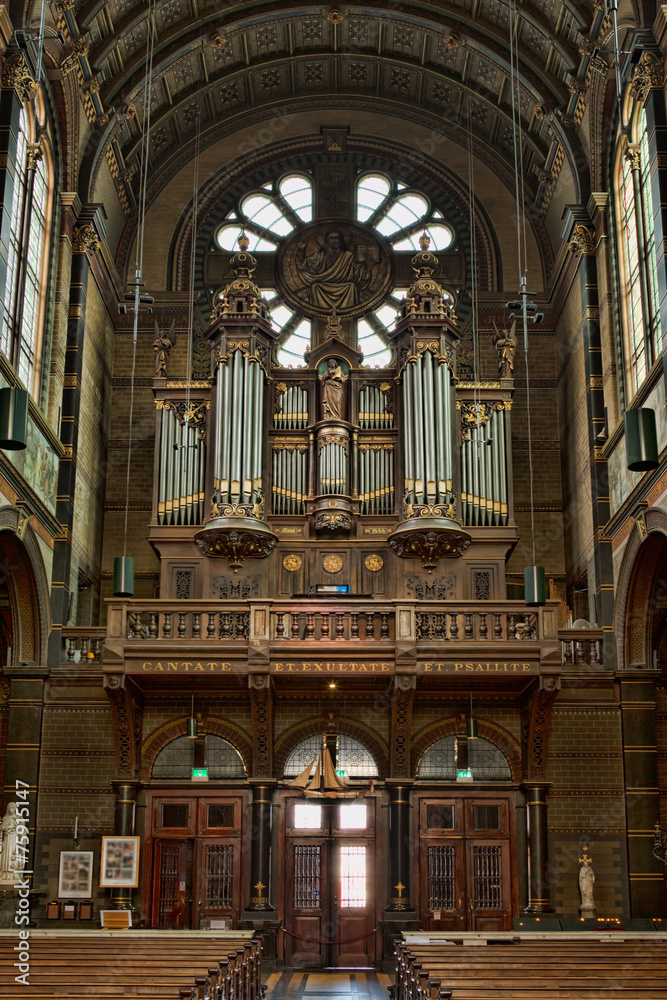 Basilica of Saint Nicolas, pipe organ, in Amsterdam.  