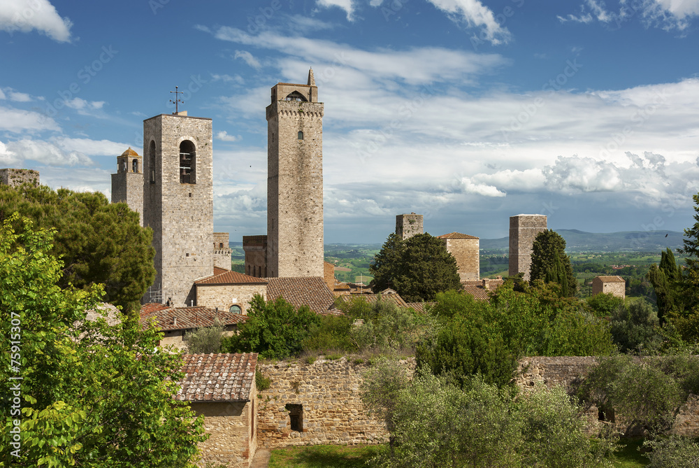 San Gimignano Medieval Village,Tuscany, Italy, Europe
