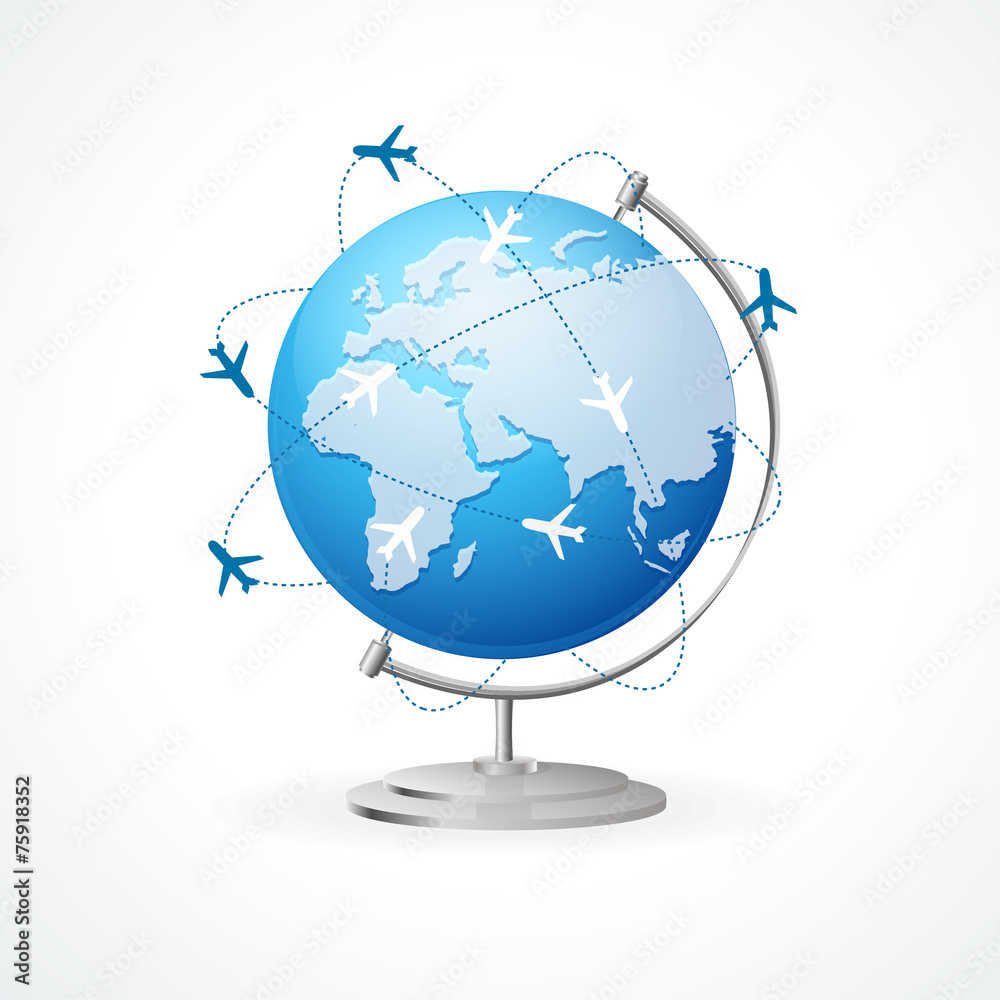 Vector Air Craft Shipping. Transportation Concept Vector Air Craft Shipping. Transportation Concept